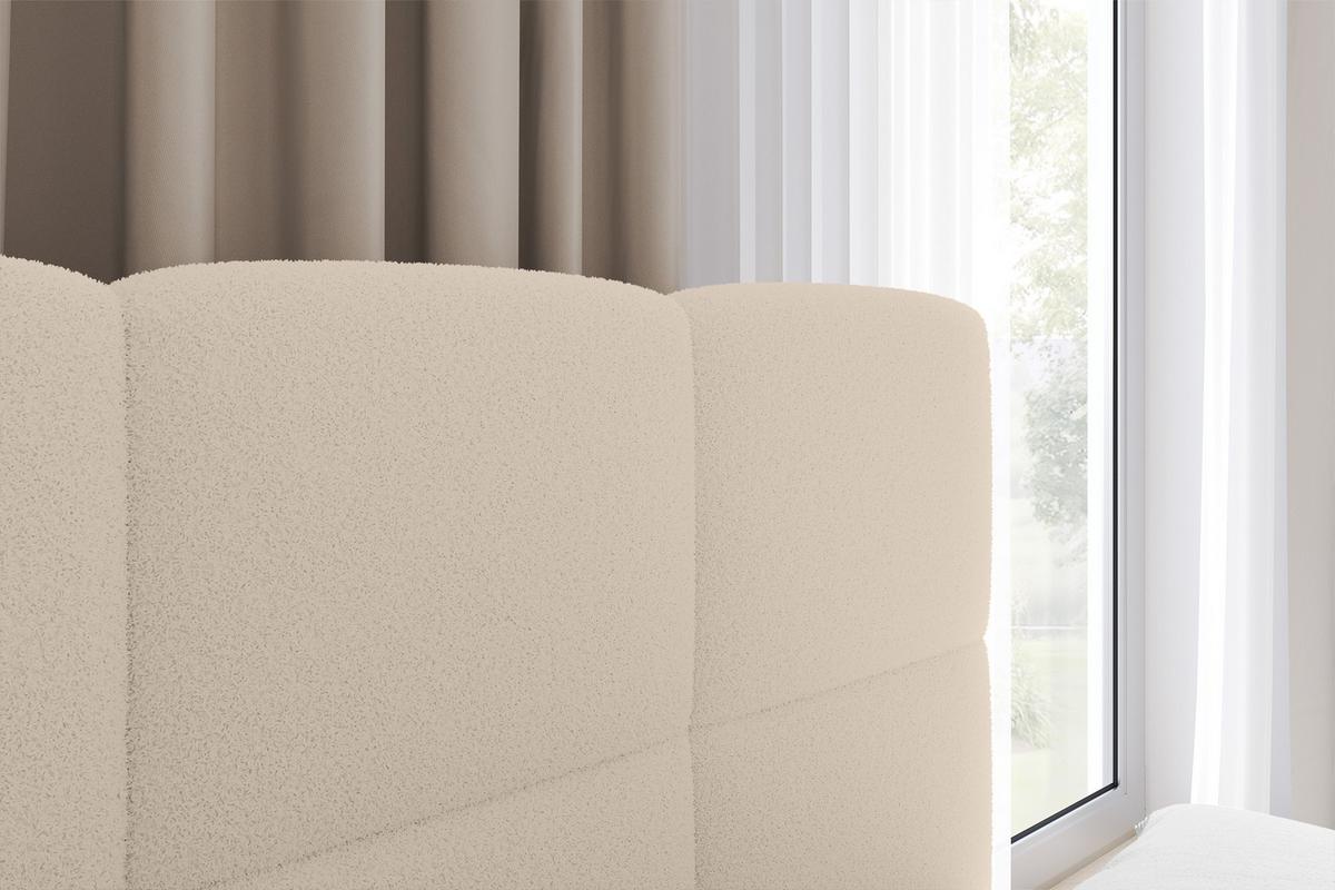 EINZELBETT Jugendbett mit Bettkasten Links, mit Matratze - LIVY 90x200 Dunkelbeige - Mokka, Holzwerkstoff/Textil (90/200cm) - ALTDECOR