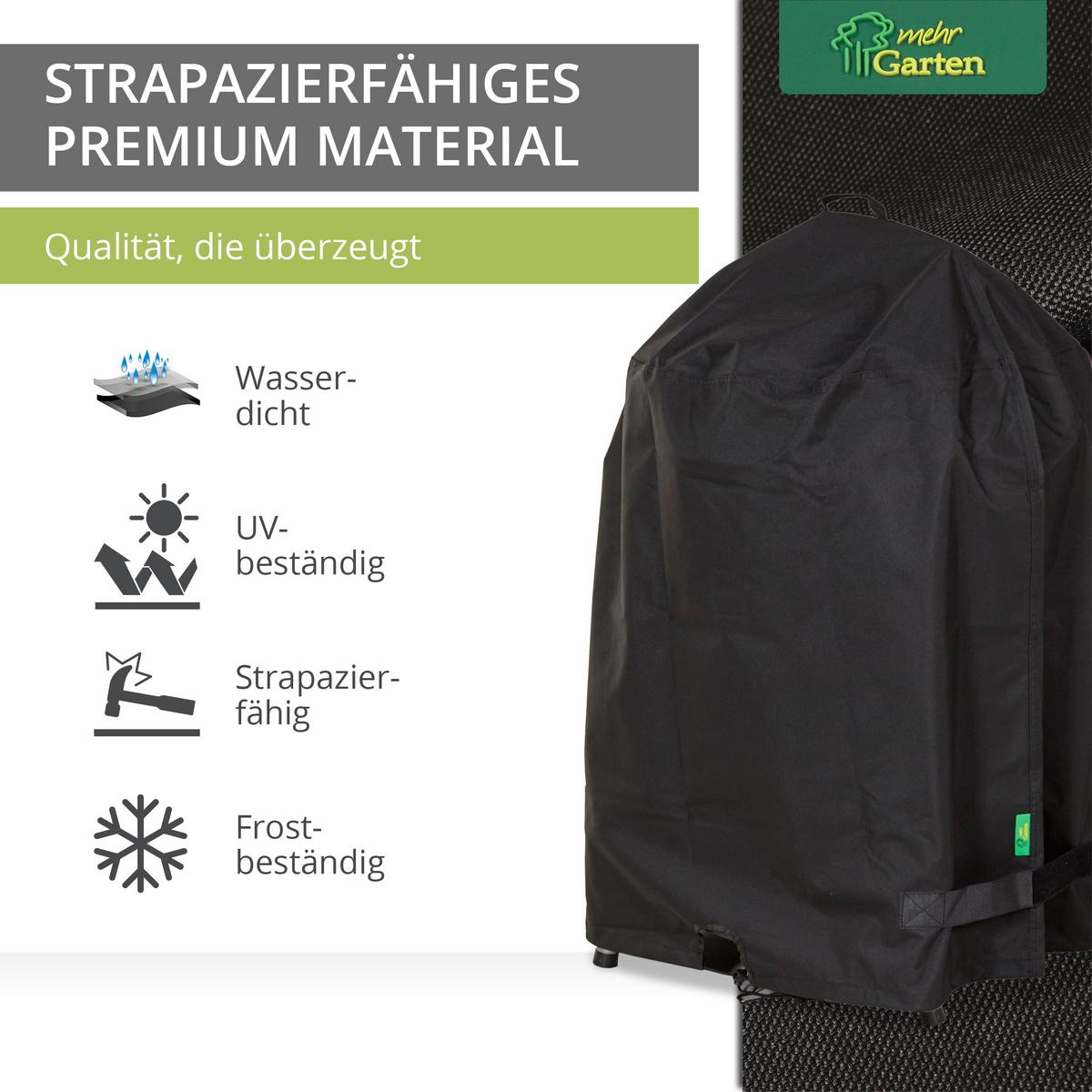 SCHUTZHÜLLE für Keramikgrill 2.0 Schwarz SHP-30095 - Schwarz, Kunststoff (52/63/52cm) - mehr Garten