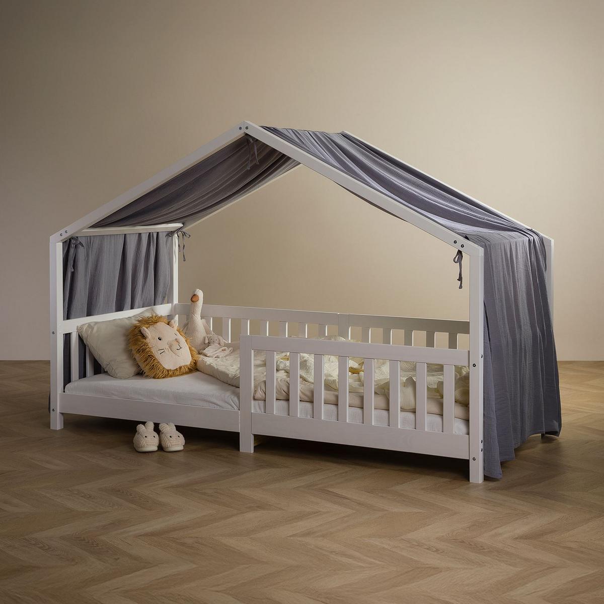 HAUSBETT-HIMMEL LIAN - Grau, Textil - IDIMEX