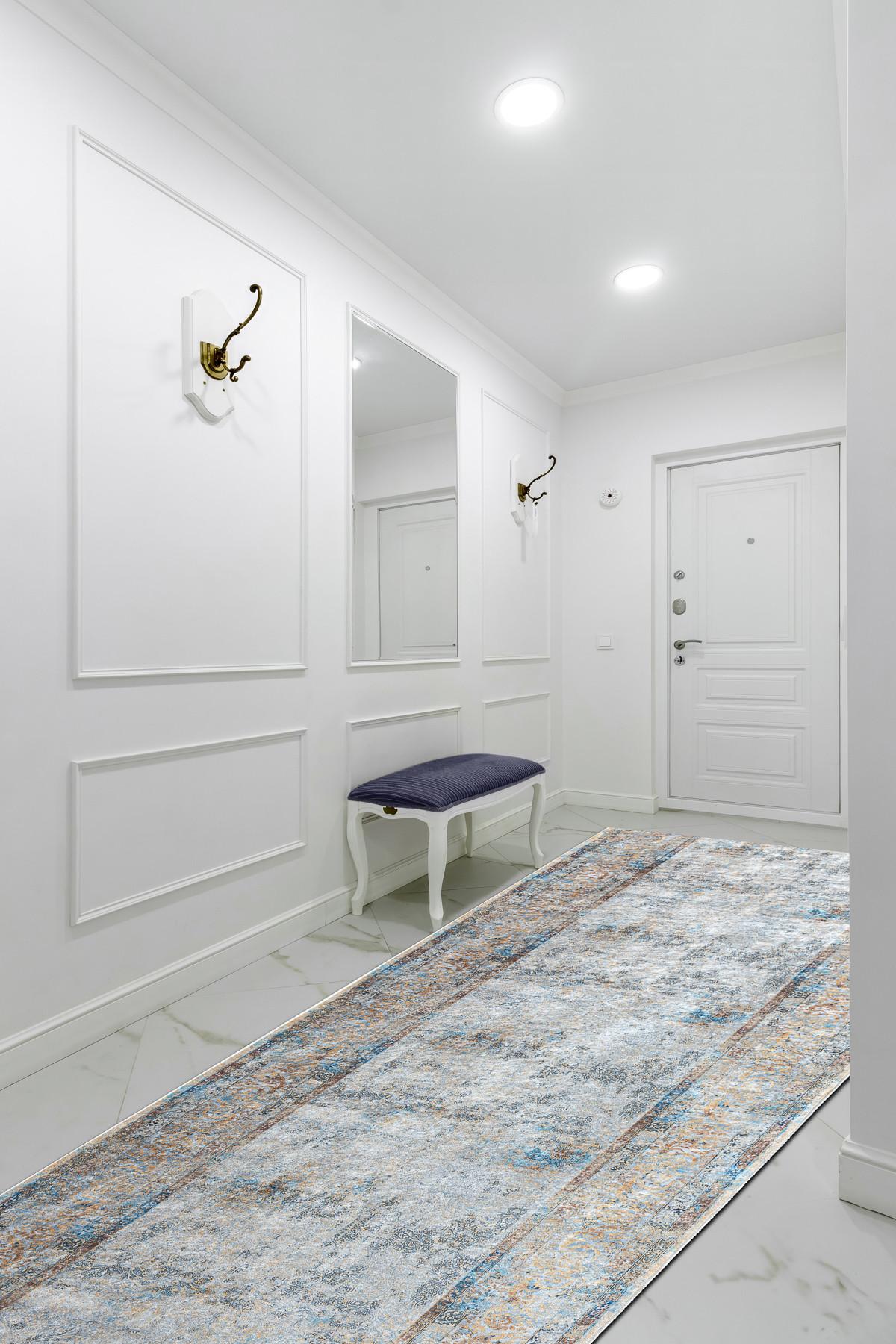 LÄUFER Antirutsch LOTUS 80/270 cm - Grau, Textil (80/270cm) - rugsX
