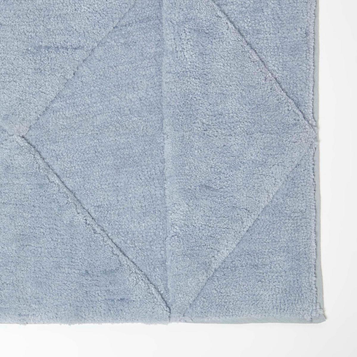 BADEMATTE 50/80 cm geometrisch - Hellblau, Textil (50/80cm) - Homescapes