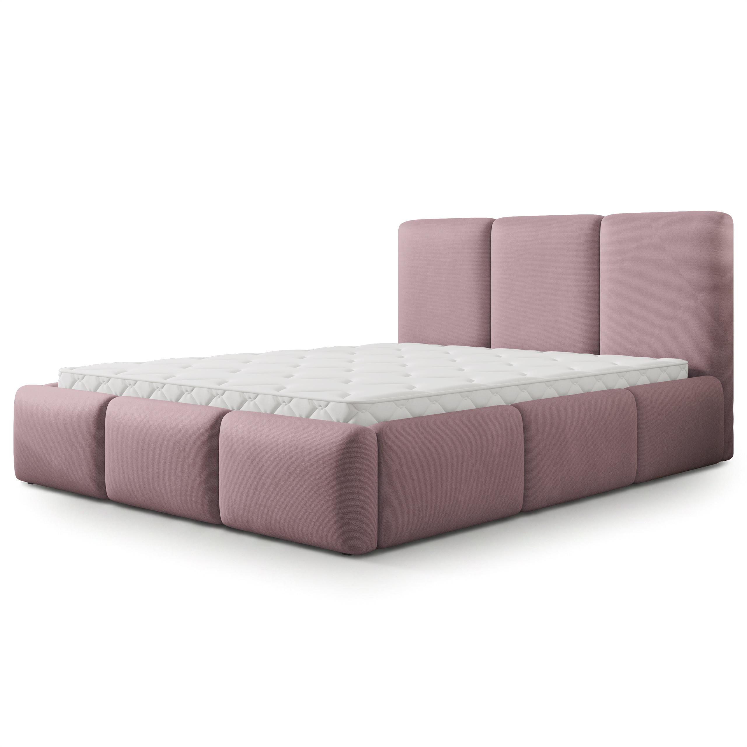POLSTERBETT ARSIL 120x200 cm mit Bettkästen - Rosa - Rosa, Holz/Textil (120/200cm) - MASSENO
