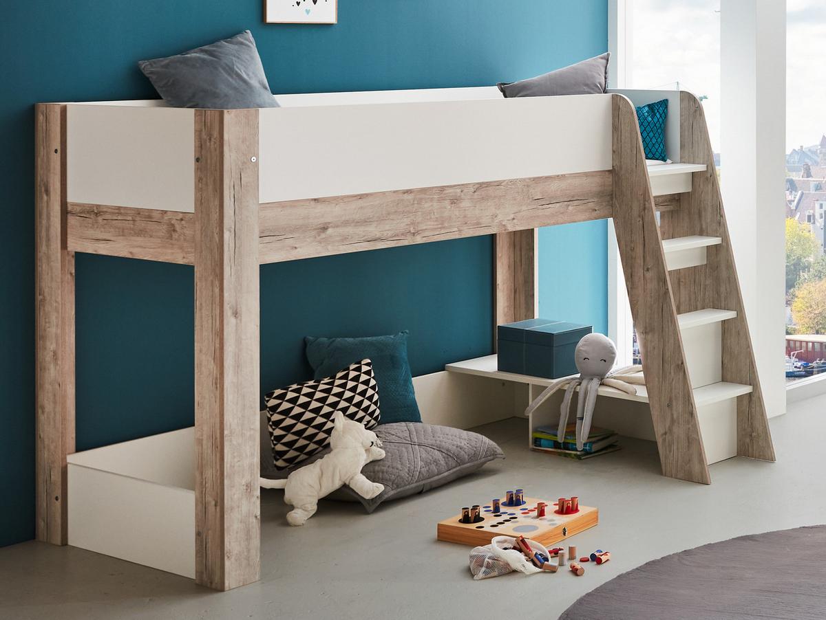 HOCHBETT Bente 90 x 200 cm - Eichefarben/Weiß, Holzwerkstoff (90/200cm) - arthur berndt