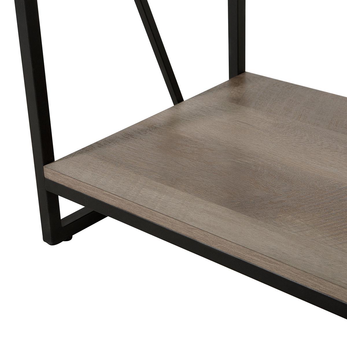 REGAL 4 Fächer Forres - Dunkelbraun, Holzwerkstoff (64/143/40cm) - Beliani