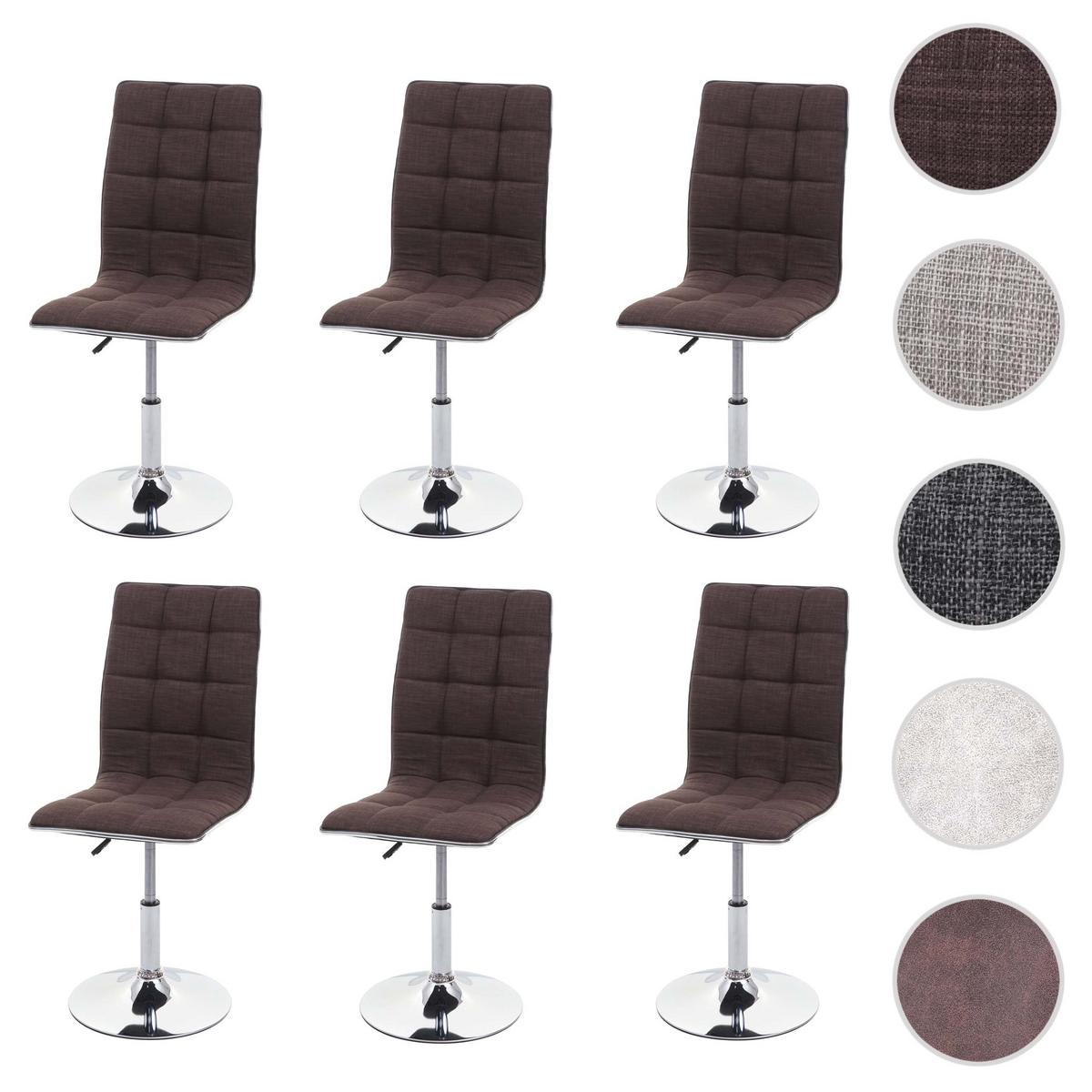 ESSZIMMERSTUHL Rehbraun 6er-Set - Hellbraun/Braun, Textil (43/103/54cm) - MCW