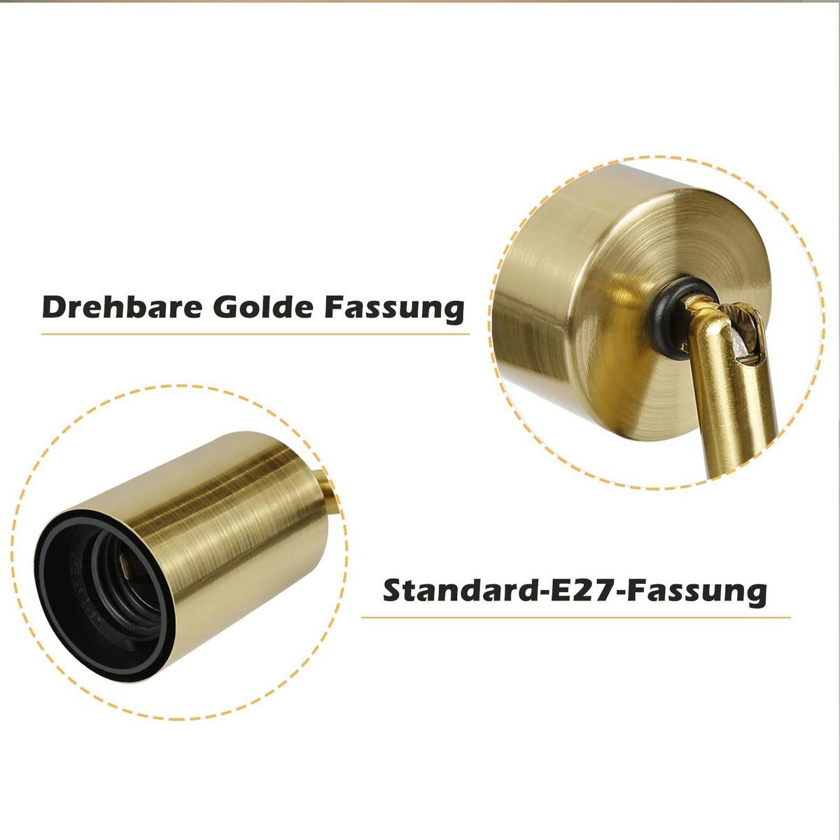 DECKENSTRAHLER Nixie 6-flammig 95/4/11 cm - Goldfarben, Metall (95/4/11cm) - Nettlife