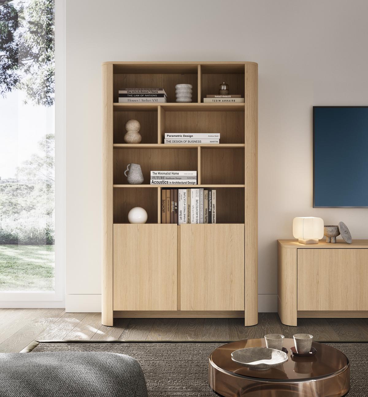 BÜCHERREGAL AVORIO 103x39x160 cm, Regal Eichefarben - Eichefarben, Holzwerkstoff (103/160/39cm) - MASSENO