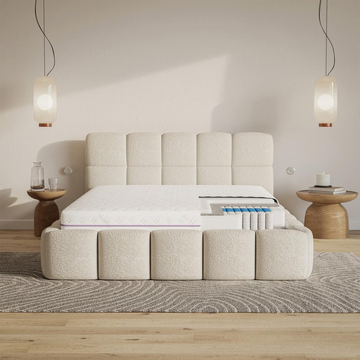 MATRATZE Somtiple 200x200 cm - Weiß, Kunststoff (200/200cm) - Selsey