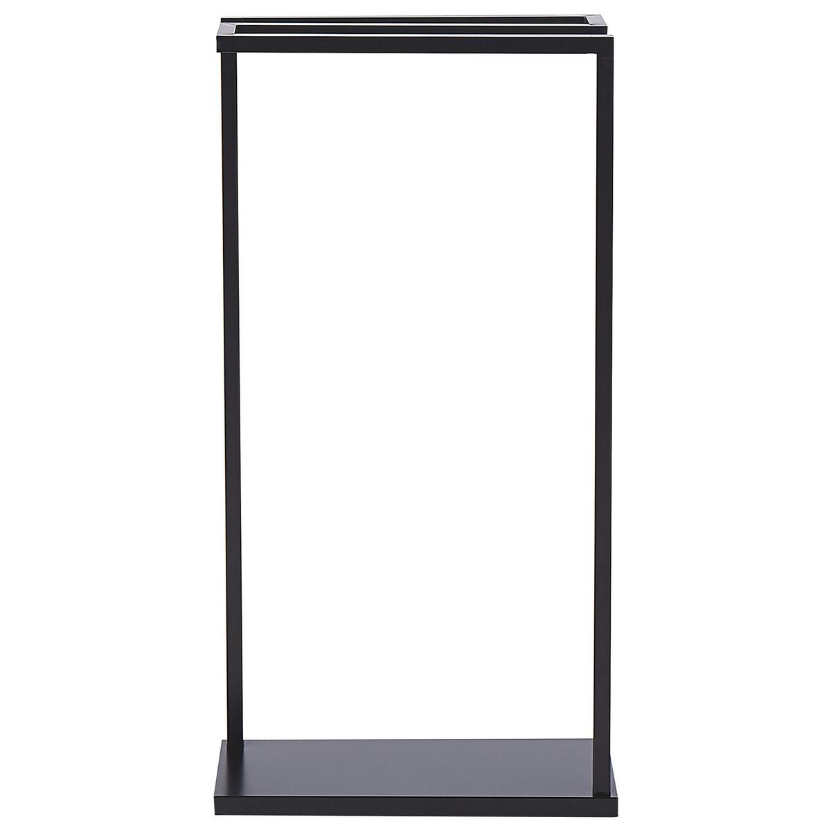 HANDTUCHSTÄNDER Stahl schwarz 42 x 83 cm Garcitas - Schwarz, Metall (42/83/19cm) - Beliani