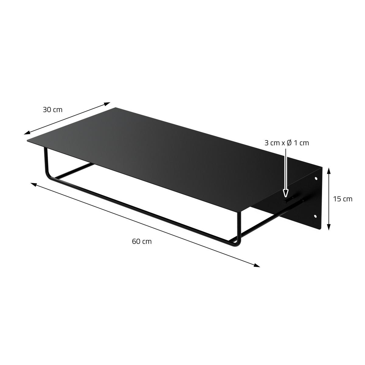 KLEIDERSTANGE 2er Set - Schwarz, Metall (30/15/60cm) - ML-DESIGN