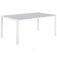 GARTENTISCH Glas grau 160/90 cm Catania - Grau, Glas (91/160/71cm) - Beliani