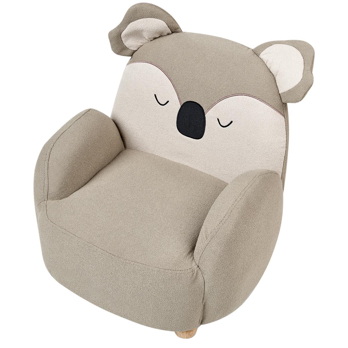 KINDERSESSEL Koala Stoff Taupe Hervik - Taupe, Textil (55/63/49cm) - Beliani