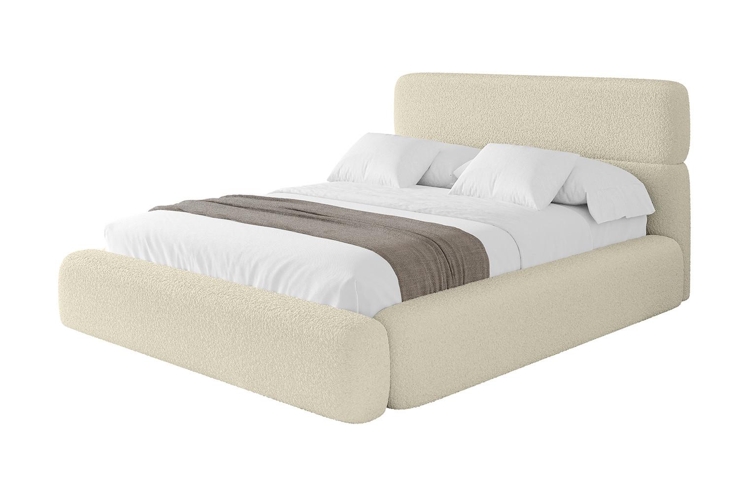 POLSTERBETT mit Bettkasten und Lattenrost, Boxbett ohne Matratze - ENORA 180x200 Beige - Taupe, Holzwerkstoff/Textil (180/200cm) - ALTDECOR