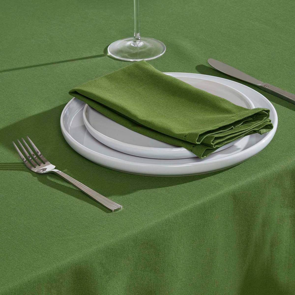 STOFFSERVIETTEN 4er-Set olivgrün 45/45 cm, 100% Baumwolle - Olivgrün, Textil (45/45cm) - Homescapes