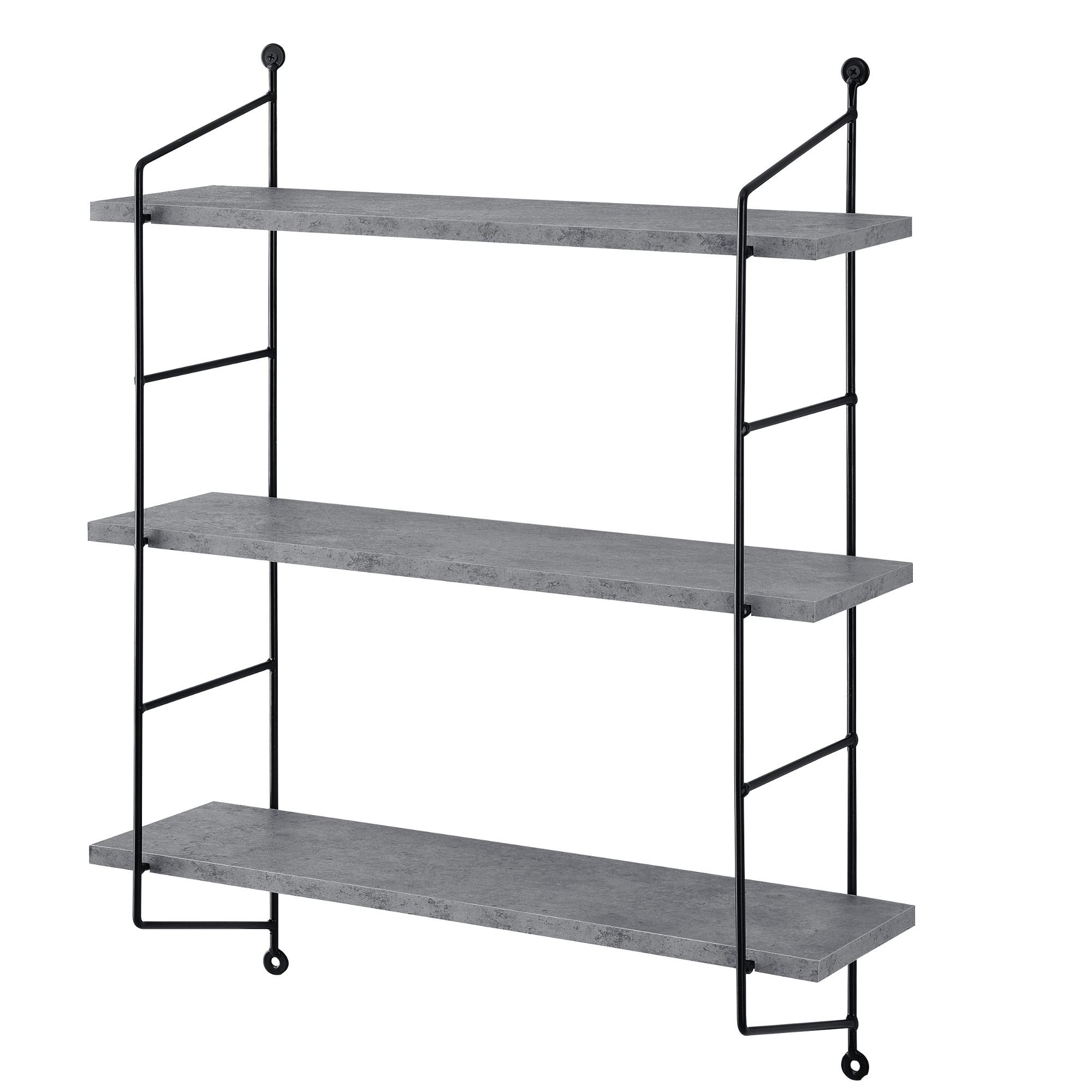 WANDREGAL Ösel - Grau, Metall (48/63.5/15cm) - [en.casa]