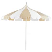 SONNENSCHIRM Beige Minoa - Beige/Weiß, Textil (245/245cm) - Beliani