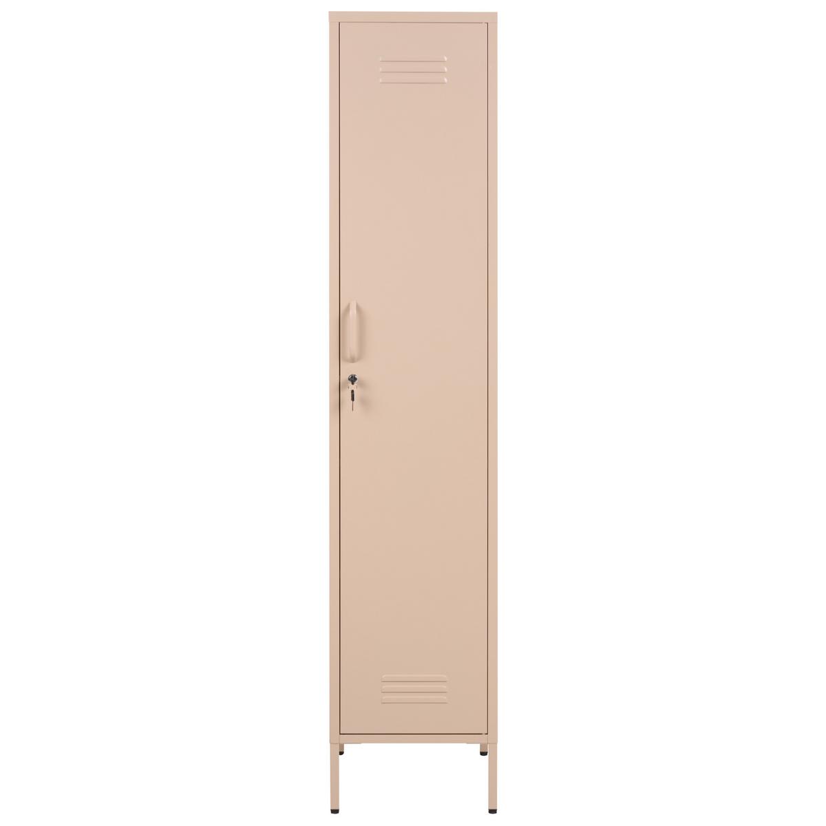 BÜROSCHRANK Metall Beige Frome - Beige, Metall (38/185/50cm) - Beliani