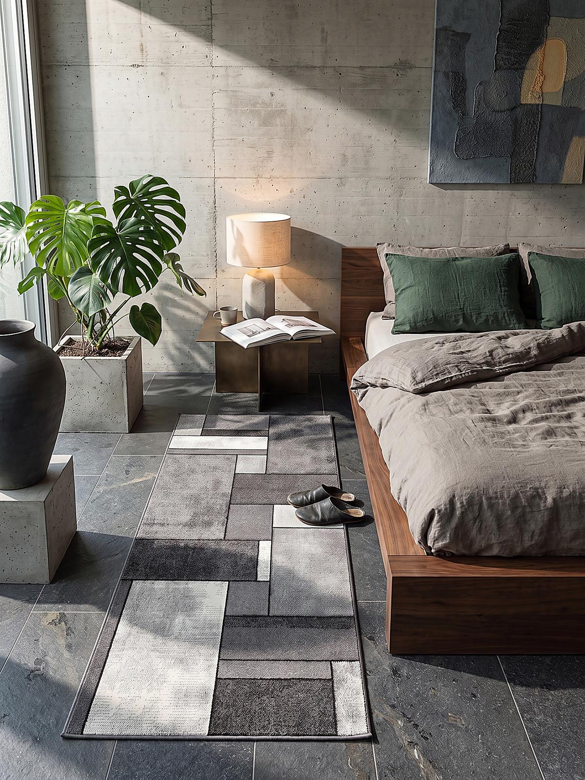 TEPPICHLÄUFER Patchwork BIENO Polypropylen Grau 80 x 340 cm - Grau, Textil (80/340cm) - KADIMA DESIGN