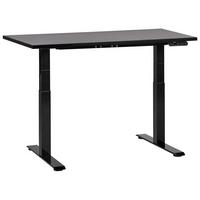 SCHREIBTISCH schwarz 120/72 cm elektrisch höhenverstellbar Destin III - Schwarz, Holz (72/120/63cm) - Beliani