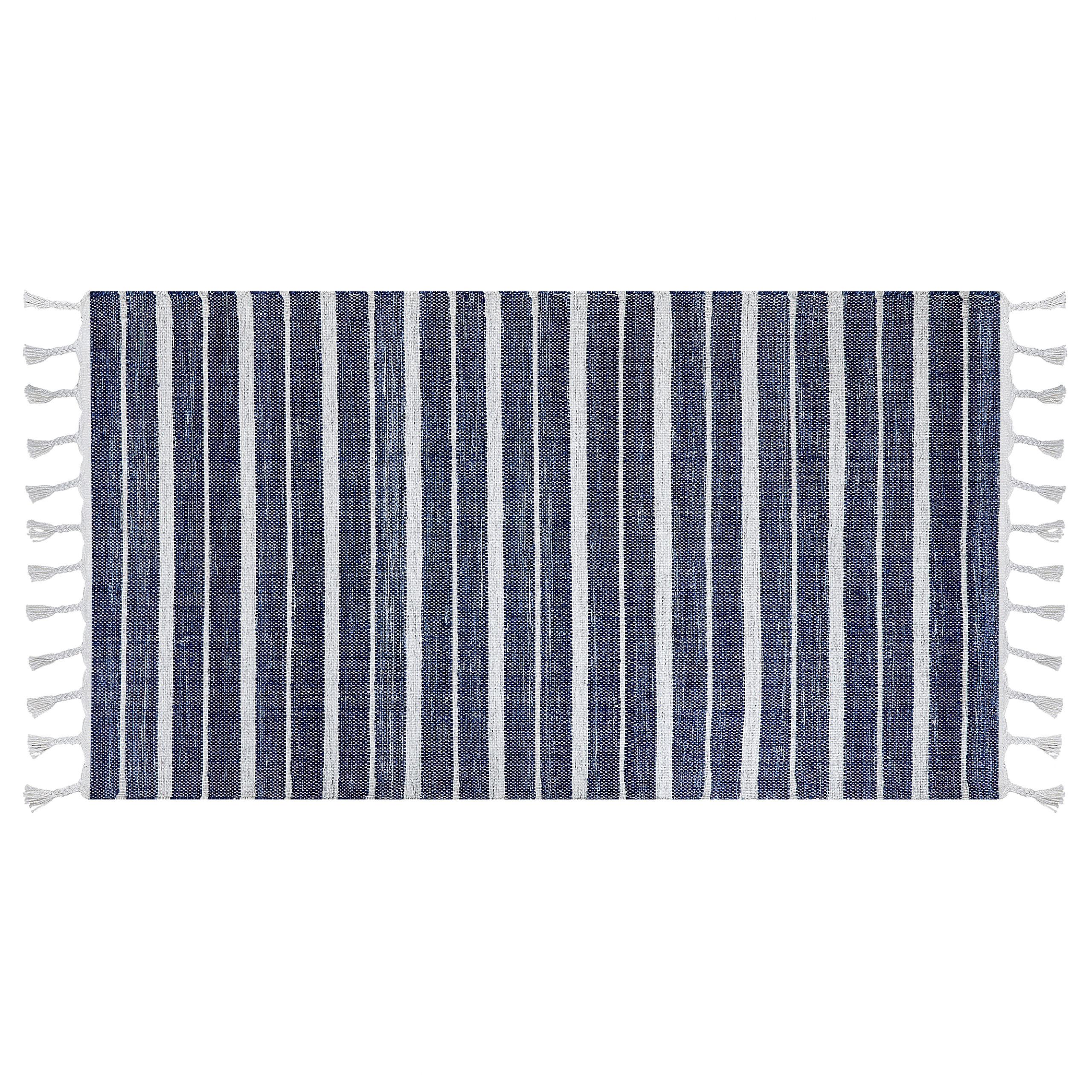 OUTDOOR-TEPPICH Bademli 150/80 cm - Blau, Kunststoff (80/150cm) - Beliani