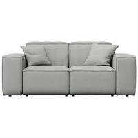 GARTENSOFA Lorento Outdoor 2-Sitzer, Hellgrau Kunstleder 186/73/92 cm - Hellgrau, Textil (186/73/92cm) - WFL GROUP