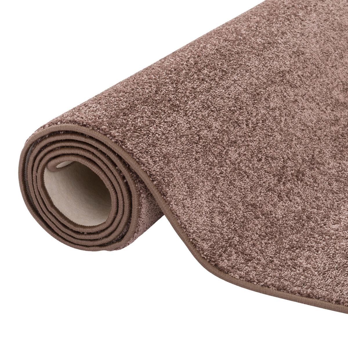 HOCHFLOR VELOURS TEPPICH LUNA - Mokka, Textil (100/100cm) - Snapstyle