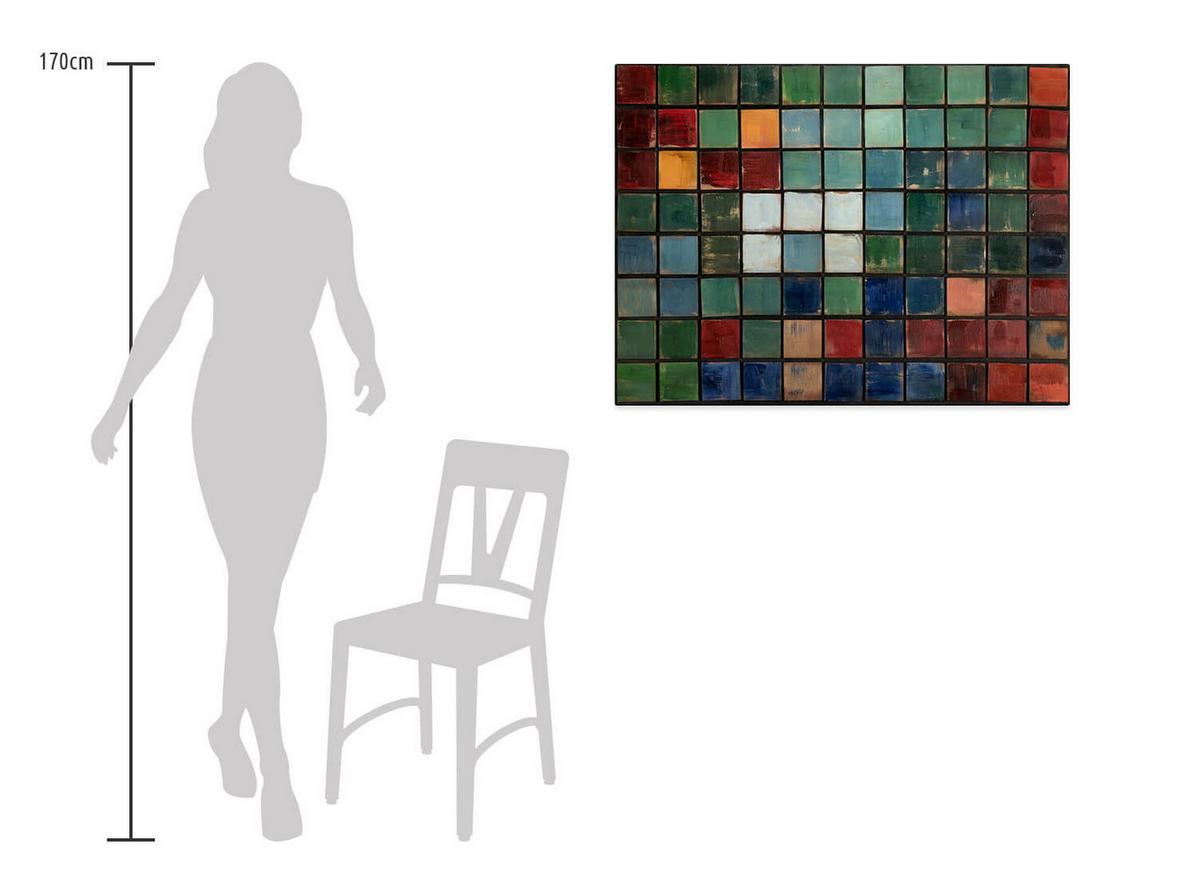 HOLZBILD Bunt 100/70 cm - Multicolor, Holz (7/70cm) - KUNSTLOFT