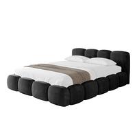 POLSTERBETT mit Bettkasten und Lattenrost, Bett mit Matratze H3/H4 - KALA-v1 180x200 Schwarz - Schwarz, Holzwerkstoff/Textil (180/200cm) - ALTDECOR