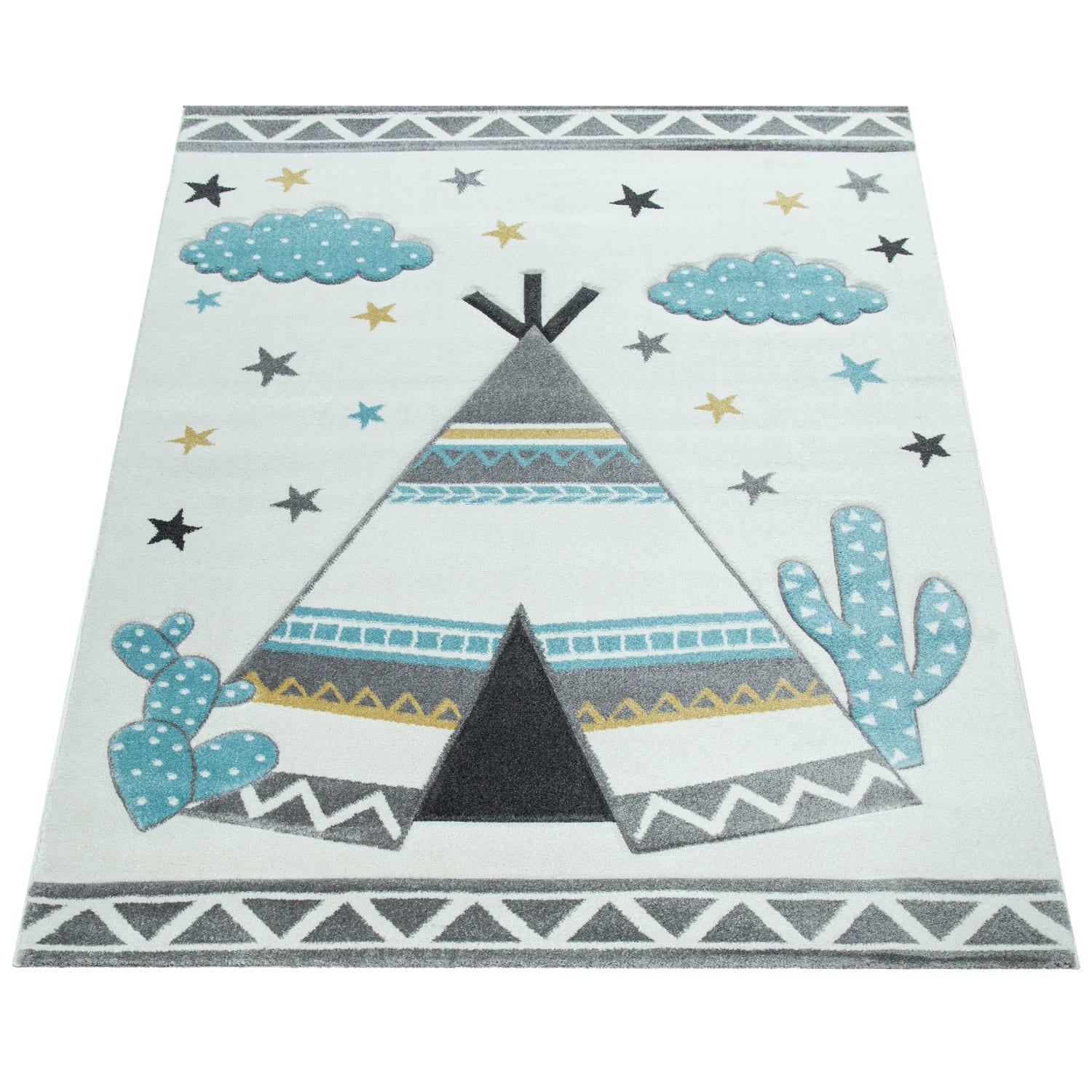 KINDERTEPPICH, mit Tipi‑Muster, Creme, 160 x 230 cm - Beige, Textil (160/230cm) - KADIMA DESIGN