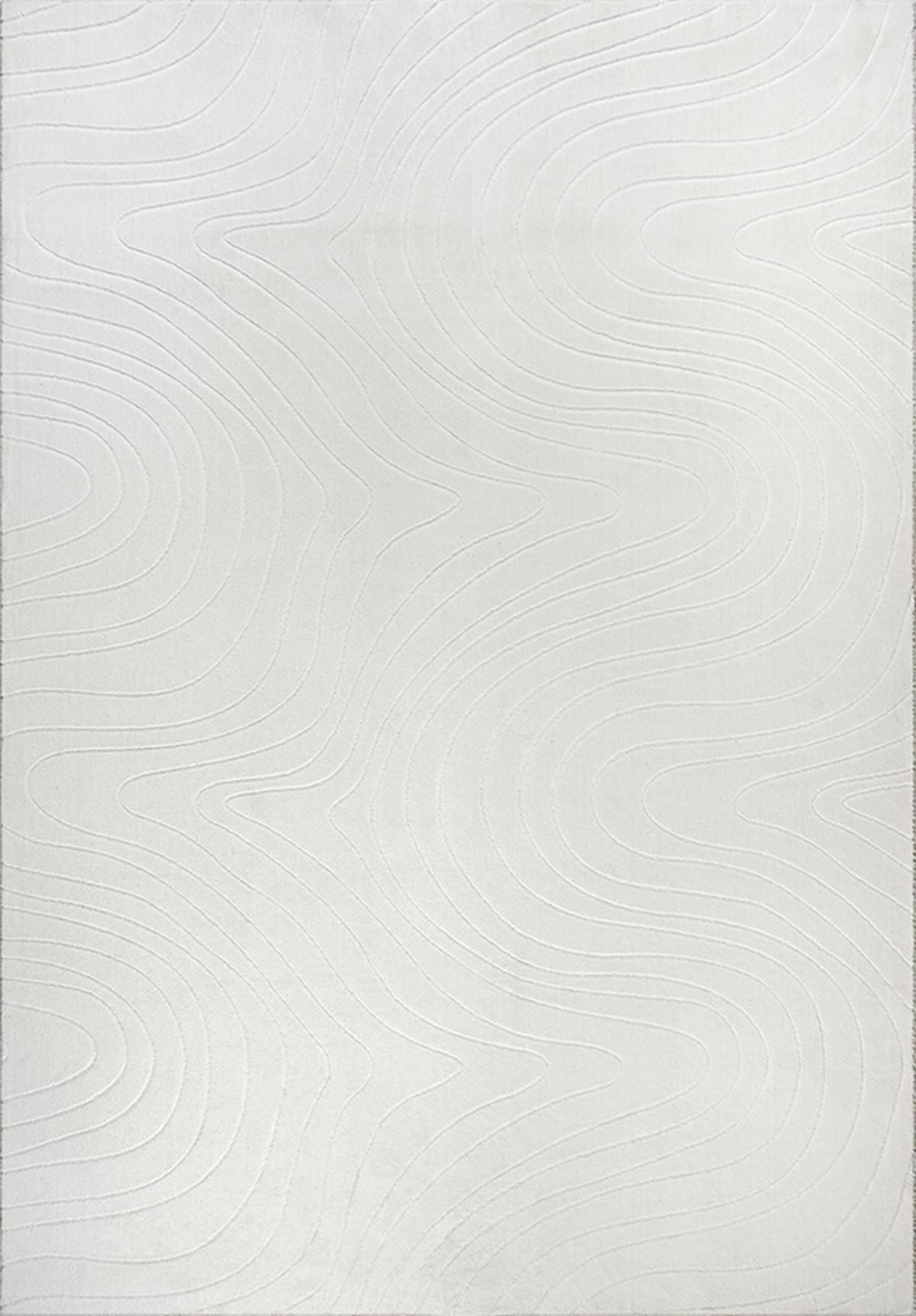 KURZFLORTEPPICH Antirutsch Abstrakt DALAR Polypropylen Creme 140 x 200 cm - Beige, Textil (140/200cm) - KADIMA DESIGN