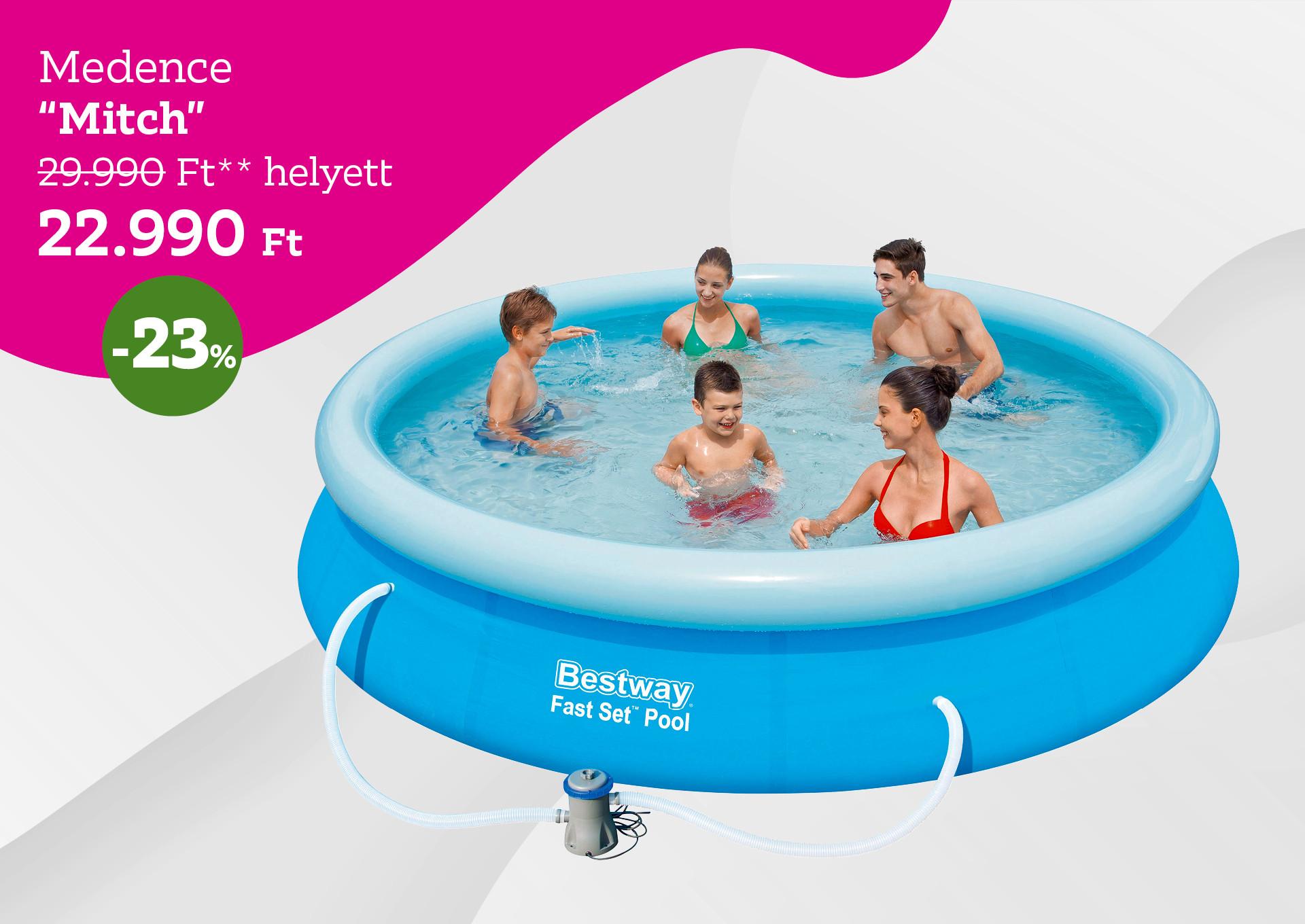 Medence MITCH 29990 Forint helyett 22990 Forint, kedvezmény mértéke 23%