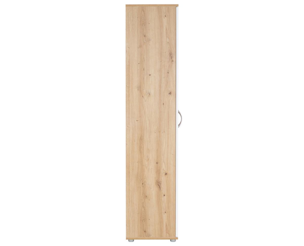 MEHRZWECKSCHRANK 70/159/35 cm Weiß Artisan Oak - Silberfarben/Eiche Artisan, Holzwerkstoff/Kunststoff (70/159/35cm) - arthur berndt