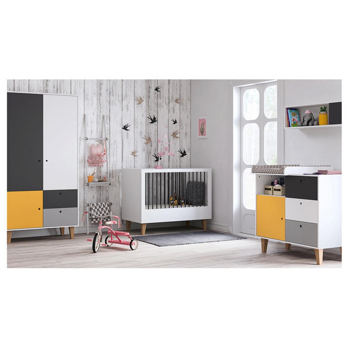 BABYZIMMER 3-teilig Concept gelb - Gelb, Holzwerkstoff (144.5/97/75cm) - Petits-meubles