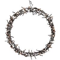 LED LICHTERKRANZ Ø38 cm 300 LEDs Warmweiß - Schwarz, Metall (38/5.5/38cm) - ECD-Germany