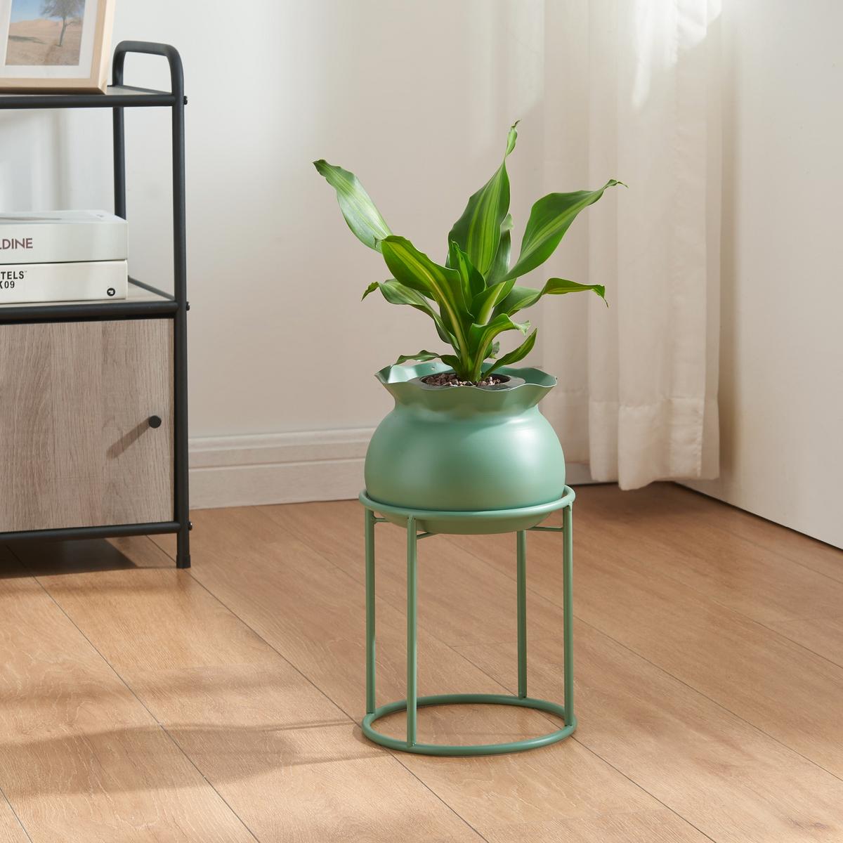 BLUMENSTÄNDER Assen - Grün, Metall (19.5/19.5/31.5cm) - [en.casa]