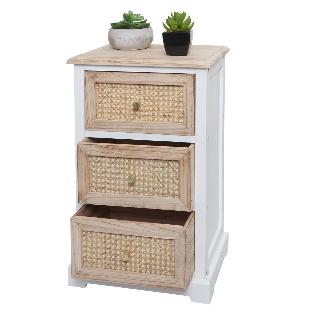 KOMMODE Weiß, Braun - Weiß/Braun, Holz (40/63/28cm) - MCW