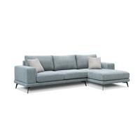 ECKSOFA MEDIOLANE 4-Sitzer, mintgrün - Mintgrün, Holzwerkstoff/Textil (282/219cm) - Wozimo