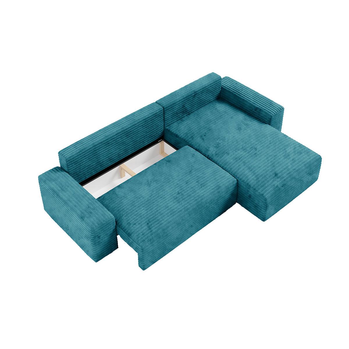 ECKSOFA Fabio 3 Sitzplätze Hellblau - Blau, Holz (300/185cm) - Petits-meubles