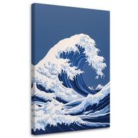 LEINWANDBILD Natur und Botanik 40x60cm - Blau, Textil (40/60cm) - Feeby