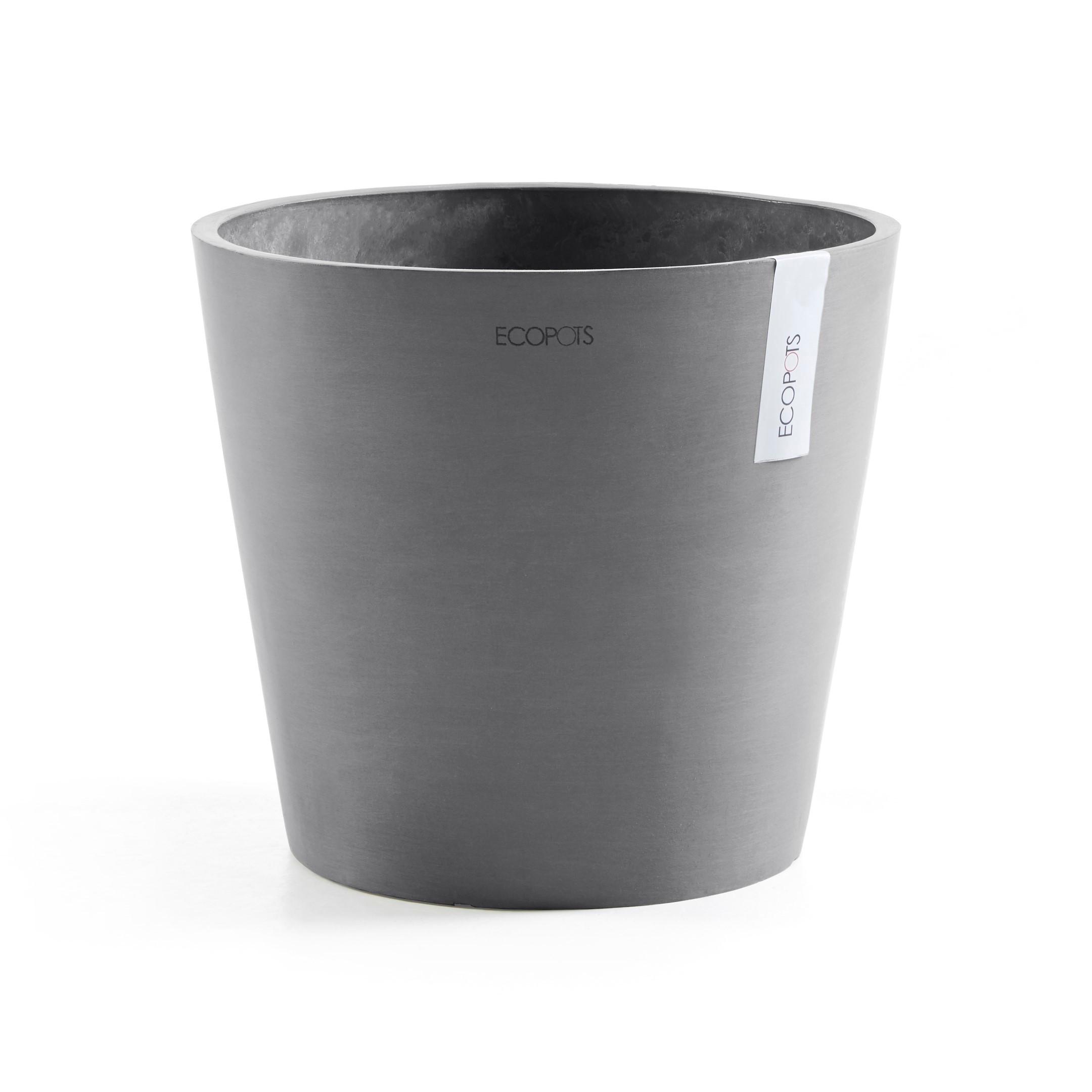 BLUMENTOPF Amsterdam 40/34,5 cm Grau - Grau, Kunststoff (40/34.5cm) - Ecopots