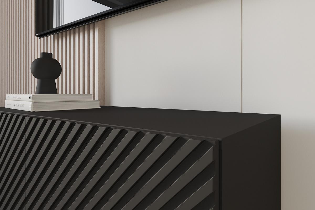LOWBOARD ZENO-W 100x40x40 cm - Schwarz / Weiß - Weiß, Holzwerkstoff (100/40/40cm) - ALTDECOR