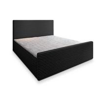 BOXBETT BRENTO 140x200 cm mit Matratze und Topper - Schwarz - Schwarz, Holz (140/200cm) - MASSENO