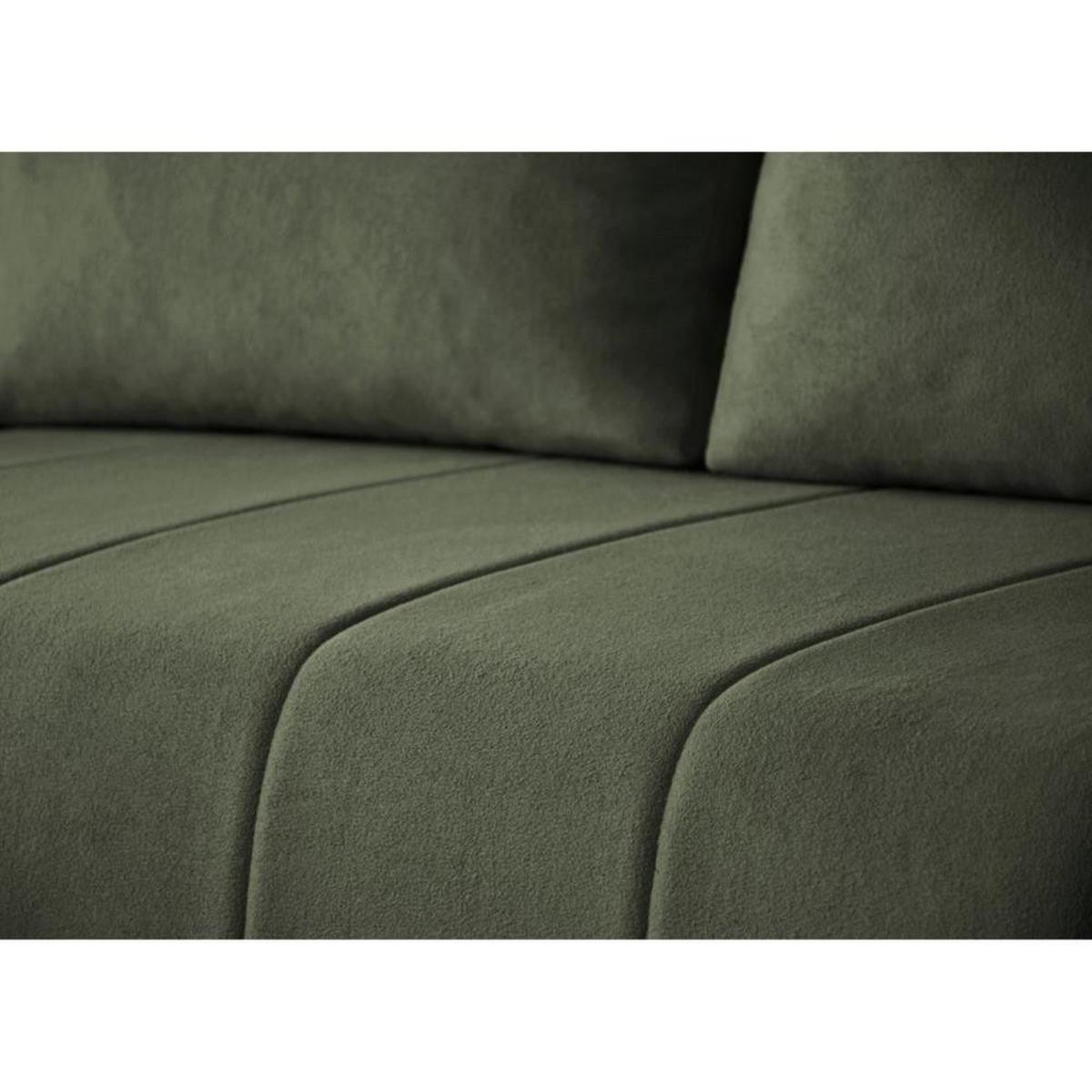 ECKSCHLAFSOFA Capri grün - Schwarz/Grün, Kunststoff/Textil (223/156cm) - Beautysofa