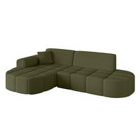 ECKSOFA Ottomane Links LIVO-L1 - 252x173x79,5 cm Grün - Grün, Holzwerkstoff/Textil (252/173cm) - ALTDECOR
