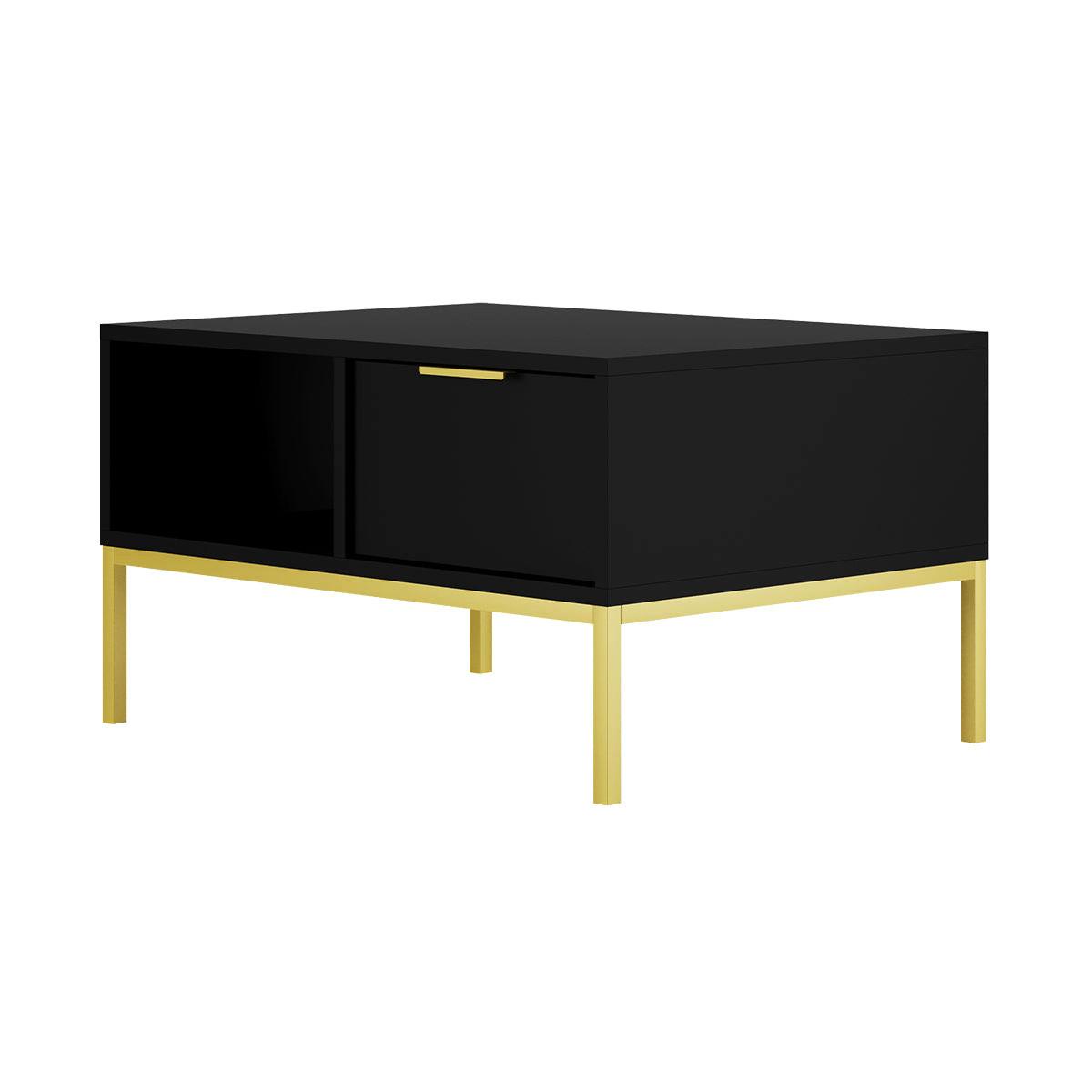 COUCHTISCH Seattle Schwarz - Goldfarben/Schwarz, Holzwerkstoff (60/80/45.4cm) - Petits-meubles