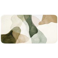WC-VORLEGER Japandi - Abstrakt - Grün WC Teppich 120x60 cm - Grün, Textil (120/1cm) - OnlyWow