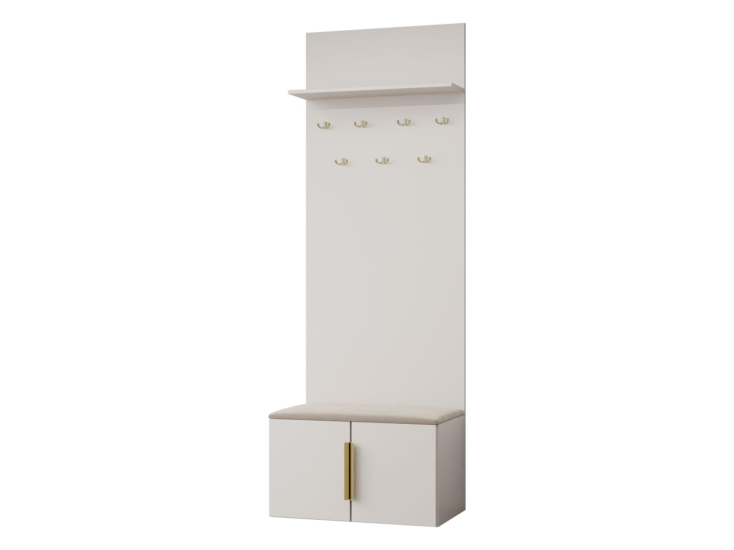 GARDEROBE MIT SITZBANK Kerkin - Sandfarben/Beige, Holzwerkstoff/Kunststoff (70/200/42cm) - MIRJAN24