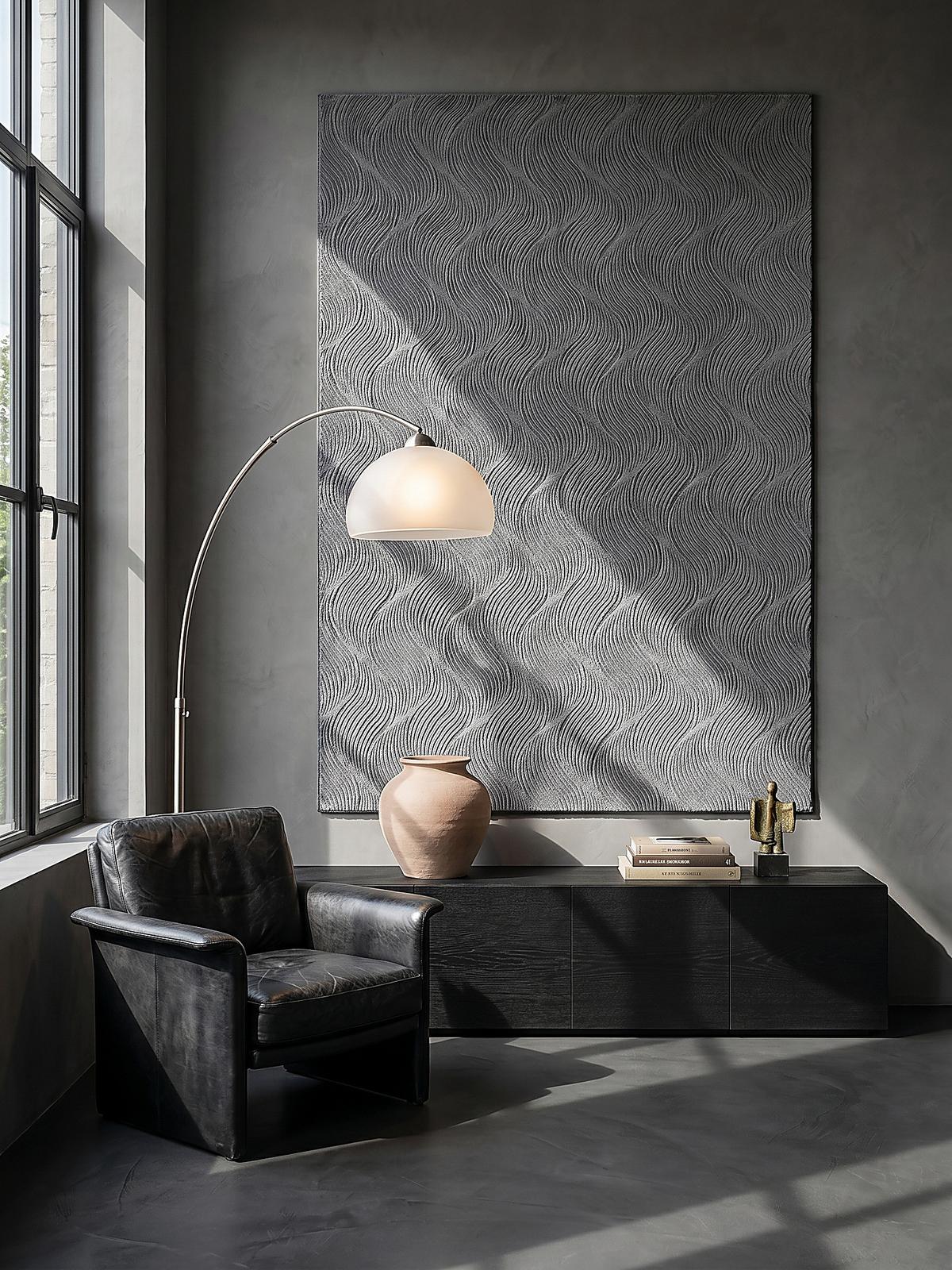 KURZFLORTEPPICH Antirutsch Geometrisch DALAR Polypropylen Anthrazit 200 x 280 cm - Anthrazit, Textil (200/280cm) - KADIMA DESIGN