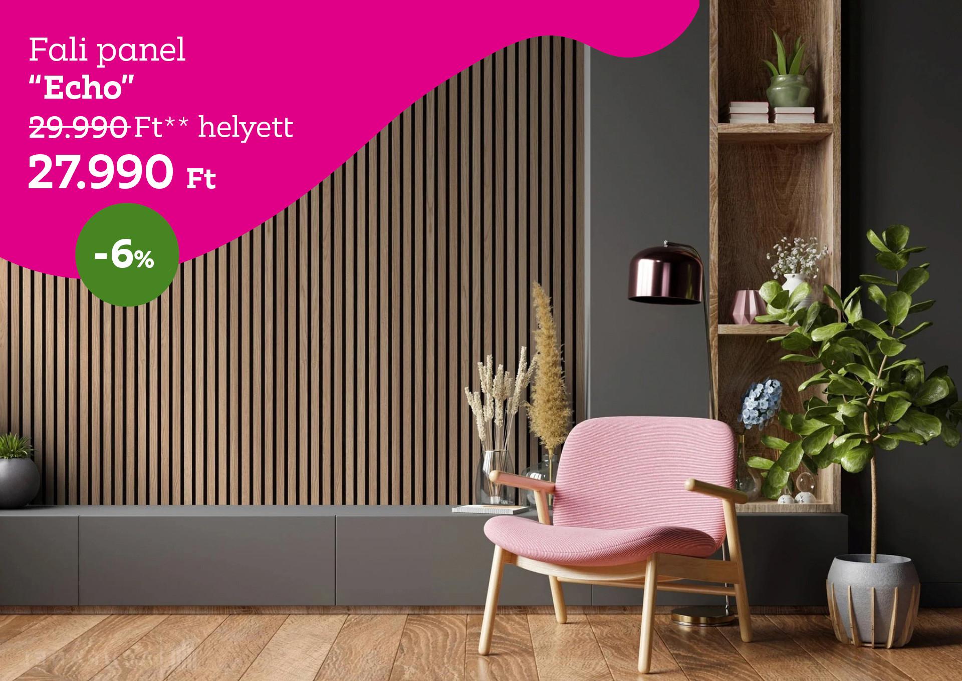 Fali panel ECHO 29990 Forint helyett 27990 Forint, kedvezmény mértéke 6%