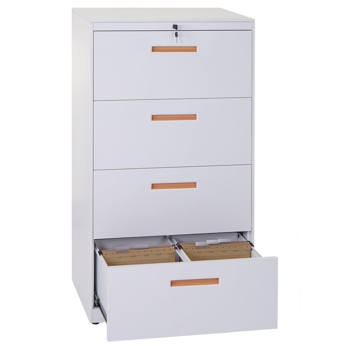 HÄNGEREGISTERSCHRANK White - Weiß, Metall (76/132/46cm) - MCW
